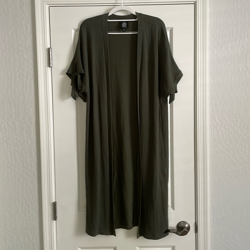Bobeau short sleeve duster cardigan